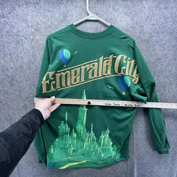 Wicked Emerald City Shirt Womens Small Green Long Sleeve Top Spirit Jersey - Picture 4 of 10